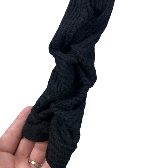 INTIMATELY FREE Free People Black Ribbed Long Sleeve V-Neck Bodysuit Large - Picture 5 of 8